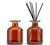 DEARBAG 2PCS Bottiglie di Diffusore Nero Vetro Vuote per Diffusori, 200ml Flaconi per Diffusore in Vetro, Contenitore per Oli Essenziali Aromaterapia Vaso Mini Vaso Fragranze per la Casa (Marrone)