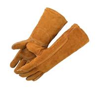 DEARBAG Guanti Saldatore in Pelle, Resistenti al Calore e Ignifughi, Per Saldatura Versatile Sicurezza, da Camino per Fabbro, Saldatori, BBQ