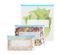 DEARBAG Sacchetti per Alimenti, 45 Pezzi Sacchetti ermetici per sigillare, Sacchetti per Congelatore, Senza BPA, Sacchetti Sandwich Riutilizzabili, Sacchetti per Freezer per Frutta, Verdura, Carne
