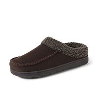 Dearfoams Brendan-Zoccoli in Memory Foam, Ciabatte Uomo, caffè Twill, Large