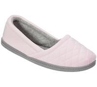Dearfoams Katie Velour Secure-Fit Closed Back Memory Foam Comfort Slip on Loafer W/Rubber Sole, Pantofole Donna, Fresh Pink, Large