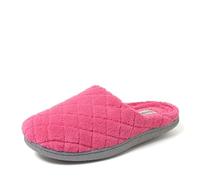 Dearfoams Leslie - Zoccoli da donna lavabili in memory foam con ampia larghezza, Rosa Paradiso, 9-10 US