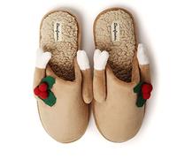 Dearfoams Matching Family Holiday Christmas Reindeer & Turkey Scuff, Pantofole Unisex-Adulto, Uomini Turchia, Large