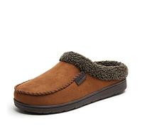 Dearfoams Men's Indoor/Outdoor Breathable Memory Foam Clog Offered in Wide Widths, Chestnut, Medium