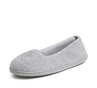 Dearfoams Rebecca Lightweight Cozy Memory Foam Closed Back Slipper with Wide Widths, Pantofole Donna, Sleet, Large