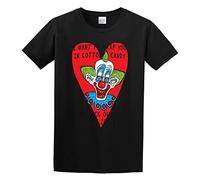 DearIrean Killer Klown Love Unisex 100% Cotton Short-Sleeve T-Shirts Black XL