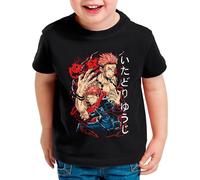 DearIrean Sakuna Power für Kinder Kaisen Anime Japan Manga Unisex 100% Cotton Short-Sleeve T-Shirts Black XXXL