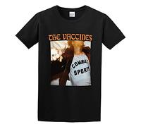 DearIrean The Vaccines Combat Sports Unisex 100% Cotton Short-Sleeve T-Shirts Black XXL
