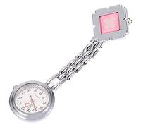 DEARMAMY 1 Pc Orologio Da Infermiere Guarda Le Donne Luce Occhiali Da Donna Infermiera Di Orologi Di Seconda Mano Accessori Visione Notturna Signore Infermieri Lega Di Zinco Ferro Rosa