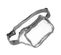 DEARMAMY 1 Pc trasparente borsone fitness borsone per palestra sacchetti trasparenti borsetta per telefono Cintura Vita per telefono custodia da viaggio alla moda pvc Grey