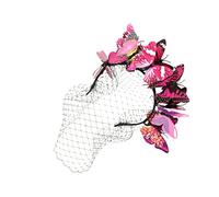 DEARMAMY 1 Pezzo Fascia Per Farfalla Nuziale Banda Per Fasce Per Accessori Per Da Sposa Accessori Per Per Invitati Matrimonio Rosy Plastica