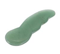 DEARMAMY 1 Pezzo Raschietto di strumento per il massaggio della fascia attrezzo trattamento strumento di massaggio del cuoio capelluto tavola di gua sha piastra raschiante agata Verde