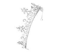 DEARMAMY 1 Pz Crown Pearl Head Band copricapo della ragazza tiara da sposa della sposa nuziale arredamento taglio di sposa Perle d'imitazione Silver