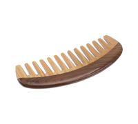 DEARMAMY 1 Pz Pettine Di Sandalo Verde Setola Massaggiatori Del Cuoio Capelluto Cinghiale Pettine Massaggiante a Denti Larghi Pettine Da Massaggio in Legno Di Sandalo Brown Di Legno