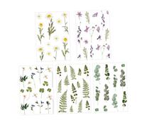 DEARMAMY 1 Set Adesivi Decorativi Fai Te per Scrapbook Fantastici Stickers Artigianali con Motivi Variabili per Decorare Quaderni Album E Creativi 5 Fogli