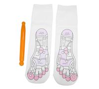 DEARMAMY 1 Set Calzini acupoint calzini tutorial per riflessologia calzini per digitopressione accurati circolazione calzini in fibra elastica calzini per riflessologia cotone rosa