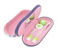 DEARMAMY 1 Set custodia per gli occhiali kit custodia per lenti da viaggio borse per occhiali a doppio uso contenitori custodia per occhiali resistente all'usura pu pelle