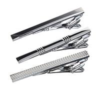 DEARMAMY 1 Set Fermacravatta Garbo The Office Shirt Tailleur Party Suit Barra Della Cravatta Accessori Per Da Uomo Tie Bar D'argento Accessorio Abbigliamento Uomo Lega Silver 3 Pz
