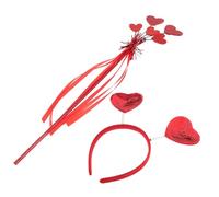 DEARMAMY 1 Set insieme della fascia fata del cuore fascia termale San fascia per party Fascia per a forma di cuore fascia a forma di cuore e da fata plastica rosso