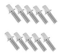 DEARMAMY 10 Pezzi Bulloni per Tamburo M6x15mm per Asse Pedaliera, Viti Hardware per Rullante in Ferro Placcato Argento, Resistenti e Adatti a Batteristi Professionisti e Amatori