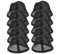 DEARMAMY 10 Pezzi Cappello Da Rete Di Spedizione Rete Di Berretto a Treccia Fasce Per Per Donne Nere Berretto Per All'uncinetto Rete Di Testa Hairnet Black Stoffa