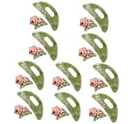 DEARMAMY 10 Pezzi Consiglio di raschiatura verde calcolo Collo strumento per massaggiare gli occhi del viso asse strumento di massaggio facciale strumenti di massaggio manuale
