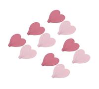 DEARMAMY 10 pezzi Ganci Adesivi da Parete Forma di Cuore Acciaio Inossidabile Senza Foratura Resistenti e Facili da Installare per Bagno Cucina e Soggiorno Colori Rosa e Rosy