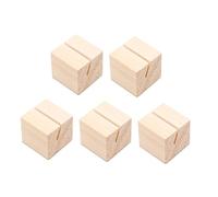 DEARMAMY 10 Pezzi porta promemoria portanomi da tavolo portanumero da tavolo titolare del segnaposto per matrimonio porta da tavolo portafoto titolare d'impresa Bambù Beige
