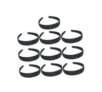 DEARMAMY 10 Pezzi semplice copricapo fascia da uomo riccio pianura a fascia Cravatte per raso copricapo fai da te Cerchi per Banda per Accessori per Nero