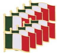 Dearmamy 10 Pezzi Spilla Uomo Con Bandiera Italiana in Ferro Verniciato 2.3X1.9X1 Cm Accessorio Versatile Per Abbigliamento Feste E Decorazioni