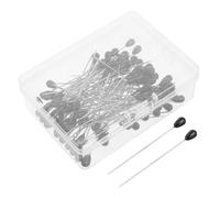 DEARMAMY 100 pezzi Spilli con Testa Goccia Pearl per Cucito e Trapuntatura Spilloni per Tessuti con Testa Grande per Sartoria e Progetti Te Resistenti e Facili da Usare