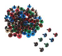DEARMAMY 100 Set Occhi di Sicurezza in Plastica Rotondi Colorati con Rondelle per Pupazzi Fatti Mano Adatti per Occhi di Bambola Orsacchiotti Amigurumi e Lavori DIY