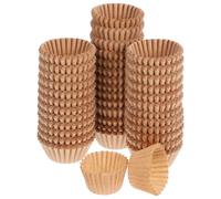 DEARMAMY 1000 Mini Pirottini per Muffin in Carta Kraft Marrone Pirottini Monouso per Cupcake e Dessert Bicchierini Rotondi Resistenti per Feste Compleanni e Occasioni Speciali