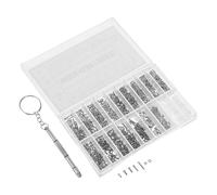 DEARMAMY 1000 Pezzi Viti Per Occhiali Da Orologio Viti Minuscole Per Occhiali Viti Per Occhiali Naselli Per Occhiali Assortimento Di Viti In Miniatura Metriche Kit Per Occhiali Naselli Per