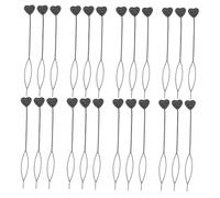 DEARMAMY 100pezzi Accessori per Capelli Forma di Cuore Strumenti per Intrecciare e Creare Code di Cavallo Kit per Infilare Perline per Capelli Colore Nero Materiale Delicato per Donne Ragaz