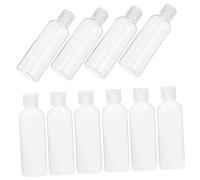 DEARMAMY 10pezzi Bottiglie Da Viaggio in Plastica Pet Trasparente Contenitori Refill Per Lozioni Shampoo Design Antileak Per Cosmetici e Articoli Da Toeletta Portatili