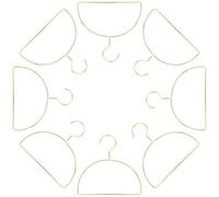 DEARMAMY 10pezzi Ganci per Abiti Semicircolari in Metallo Organizer per Armadio Espositore per Sciarpe e Vestiti Gruccia per Camicie Multipla Gruccia per Cappotti in Metallo per Abiti Mezza