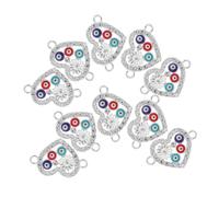 DEARMAMY 10pezzi Occhio Malvagio Ciondoli in Per Fai Da Te Braccialetti e Collane Accessori Per Gioielli Perline Distanziatrici Forniture Per Gioielli Perline Contro Malocchio
