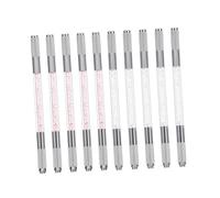 DEARMAMY 10pezzi Penne Microblading Sopracciglia Con Doppia Punta Matite Trucco Naturale Con Decorazione Cristalli Bianco e Rosa Per Tatuaggio e Disegno Sopracciglia Preciso