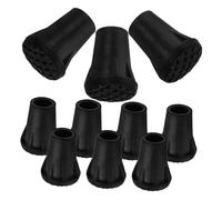 DEARMAMY 10pezzi Punte in Gomma Per Bastoni Ricambio Per Punte Di Trekking Protezioni Per Di Bastoni Cestini Per Piedini Per Neri