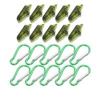 DEARMAMY 10sets Clip Telo Bocca Piatta in Robusto con Moschettoni d Ring Morsetti Antivento per Tenda Campeggio Outdoor Ganci Coccodrillo per Teli Piscina e Tendalini