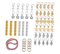 DEARMAMY 110 Pezzi Fermagli Per Capelli Dreadlocks Anelli Per Intrecciare i Dreadlocks in Metallo Forniture Per Dreadlocks Design Creativo