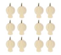 DEARMAMY 12 Pezzi Manopole per Potenziometri per Chitarra e Basso Tappi Volume in Plastica Beige Accessori Controllo Volume per Amplificatori e Strumenti a Corda