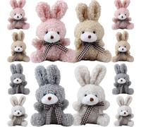 DEARMAMY 12 Pezzi Mini Peluche Giocattoli Animali Di Peluche Portachiavi Coniglio Coniglietto Di Catena Chiave Portachiavi Coniglietto Di Chiave Appesa Ornamento