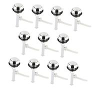 DEARMAMY 12 pezzi Pulsante Cisterna Wc Rotondo in Resistente Pulsante di Sostituzione Singolo per Scarico Facile da Installare e Compatibile con Modelli