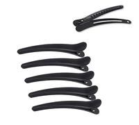 DEARMAMY 12pezzi Fermagli Capelli Neri in Plastica Antiruggine Pinze Becco Per Donna e Ragazze Clip Capelli Liscia Protettiva Uso Quotidiano e Parrucchieri