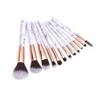 DEARMAMY 12pezzi Pezzi Pennelli Per Da Manico in Marmo Setole in Nylon Pennelli Per Set Di Cosmetici Sintetici Per Applicazione Quotidiana e