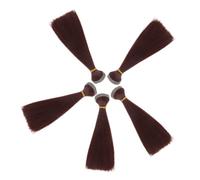 DEARMAMY 15 Cm 5 Pezzi Parrucche Lisce e Resistenti al per Progetti Scolastici e Giocattoli Creativi