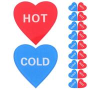 DEARMAMY 15 Paia Etichette Adesive Acqua Calda e Fredda Forma di Cuore Segnaletica Termica per Rubinetti Bagno Cucina Ufficio Identificazione Rapida Temperatura Adesivi Autoportanti