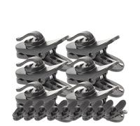 DEARMAMY 15 Pezzi Clip per Microfono in Plastica Nera, Morsetto per Cavo Microfono Lavalier Piccolo e Leggero, Clip per Abbigliamento per Gestione Filo Auricolari, per Riunioni